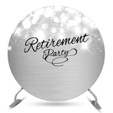 Lofaris Metal Texture Glitter Bokeh Circle Retirement Backdrop